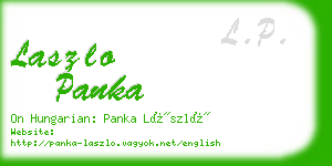 laszlo panka business card